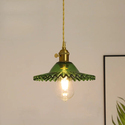 Clear Floral Glass Pendant Light for Modern Living Room