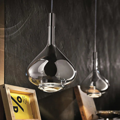 Modern Smoky Glass Sky Fall Pendant Lamp for Living Room