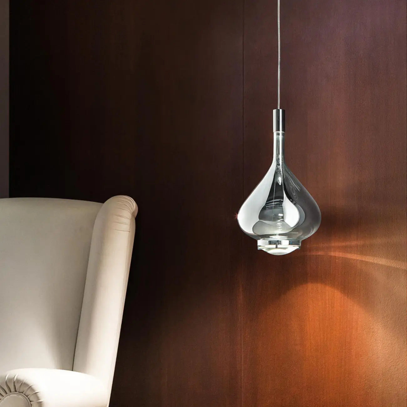 Modern Smoky Glass Sky Fall Pendant Lamp for Living Room