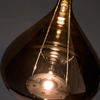 Modern Smoky Glass Sky Fall Pendant Lamp for Living Room