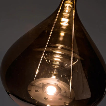 Modern Smoky Glass Sky Fall Pendant Lamp for Living Room