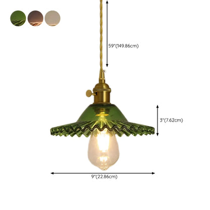 Clear Floral Glass Pendant Light for Modern Living Room