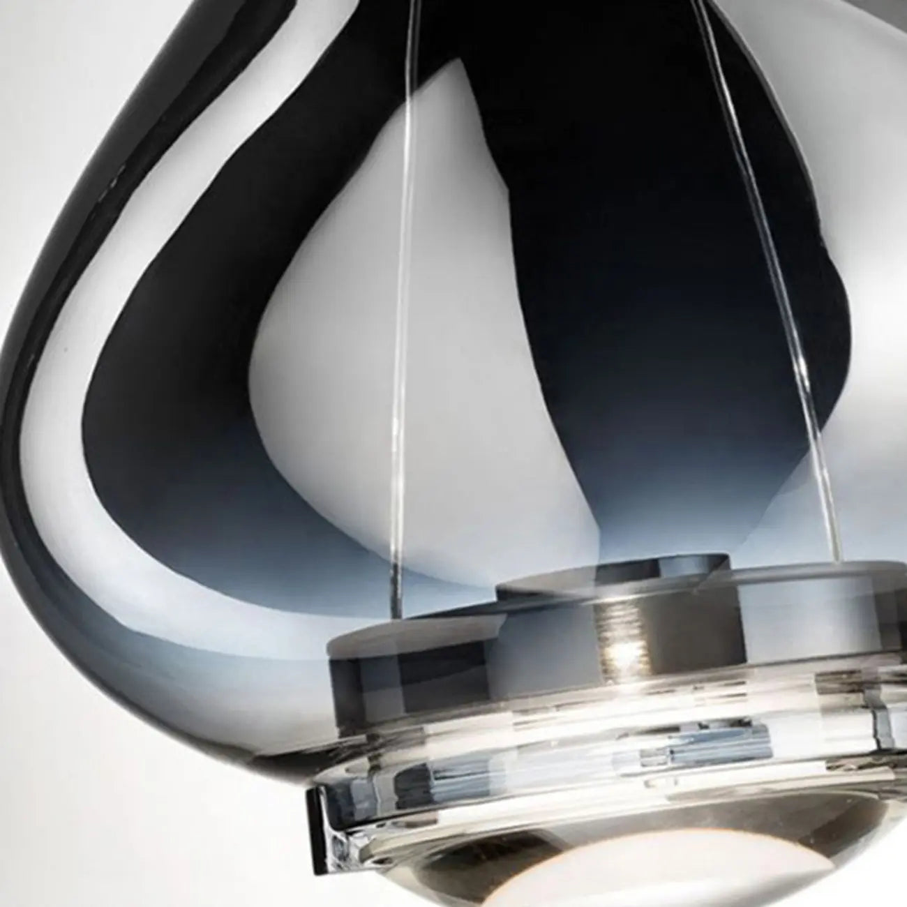 Modern Smoky Glass Sky Fall Pendant Lamp for Living Room