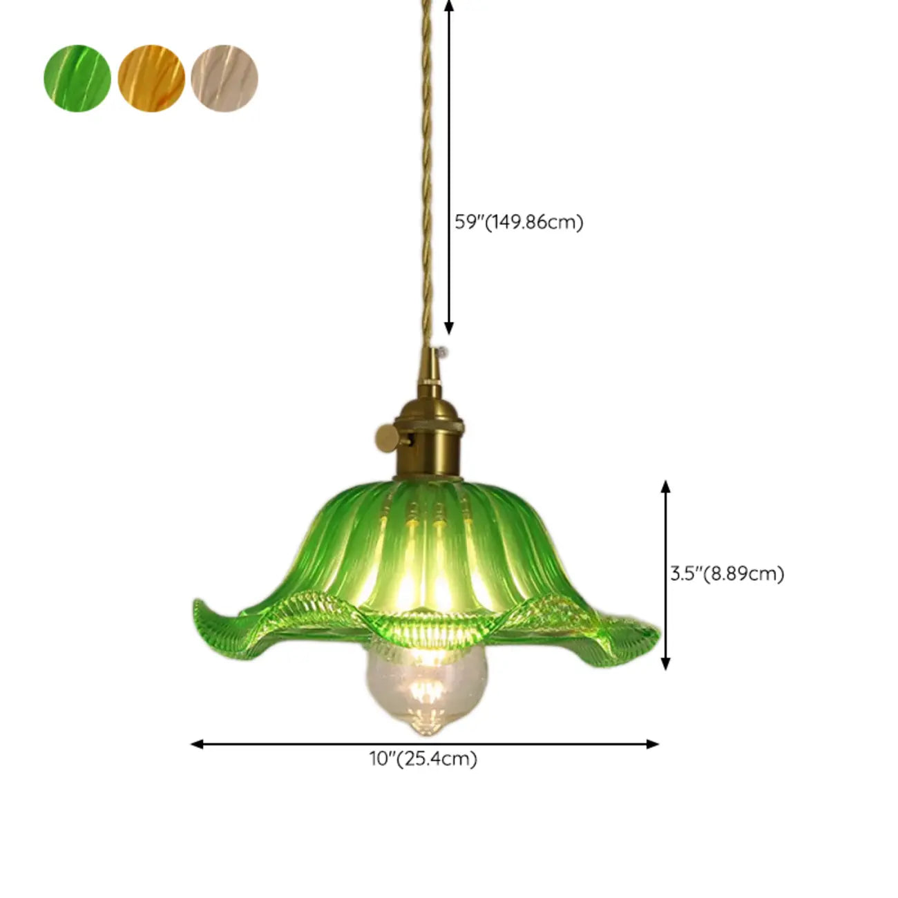 Clear Floral Glass Pendant Light for Modern Living Room