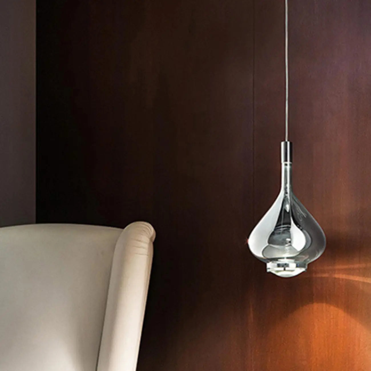 Modern Smoky Glass Sky Fall Pendant Lamp for Living Room