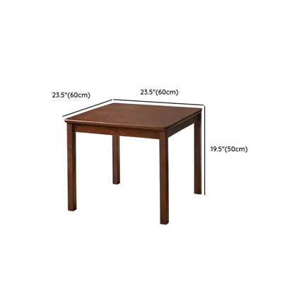 Retro Wooden Brown Side Table with Drawer for Bedroom