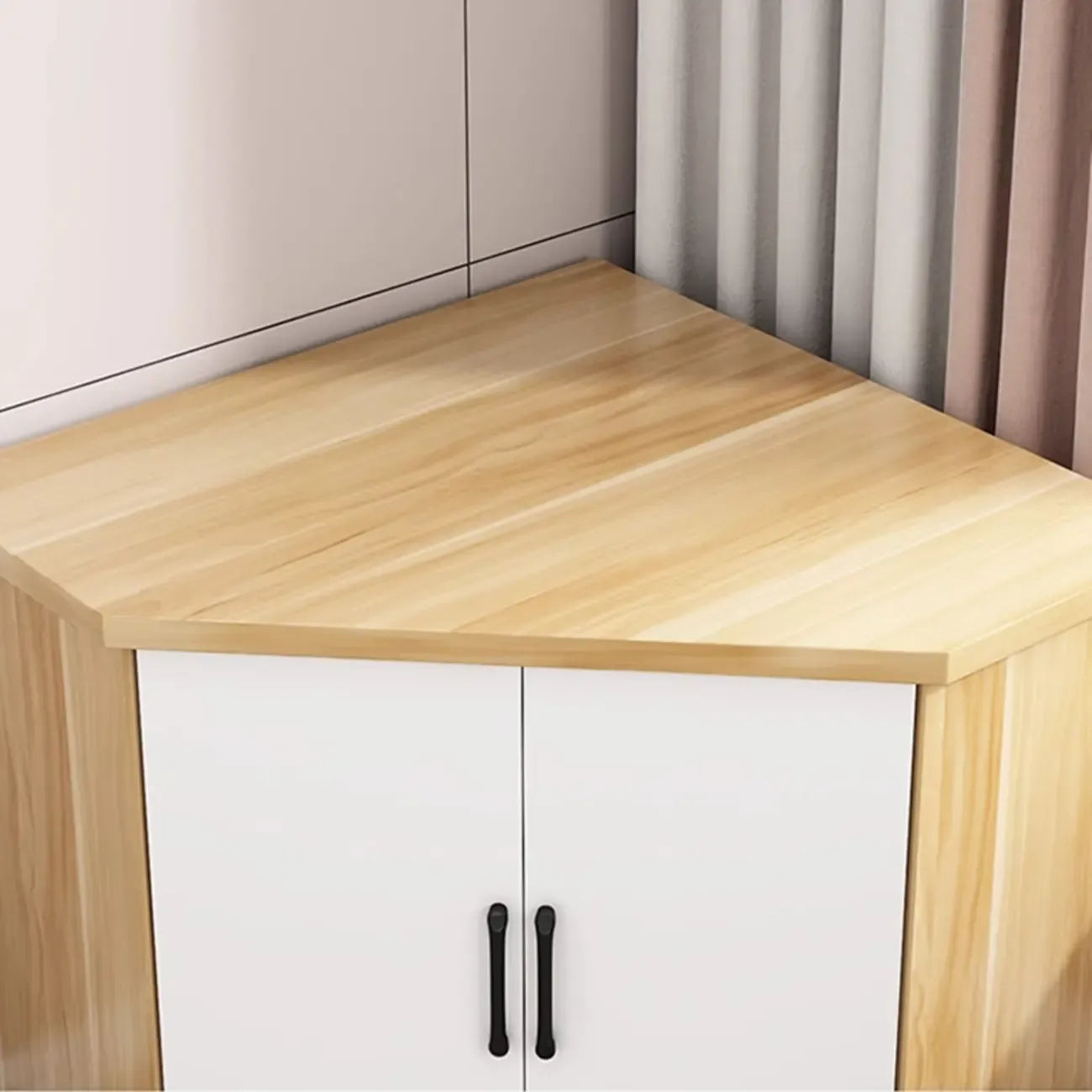 Modern Manufactured Wood Corner Utility Cabinet for Living Room