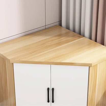 Modern Manufactured Wood Corner Utility Cabinet for Living Room