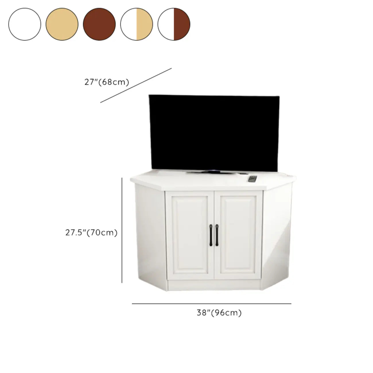 Modern Manufactured Wood Corner Utility Cabinet for Living Room