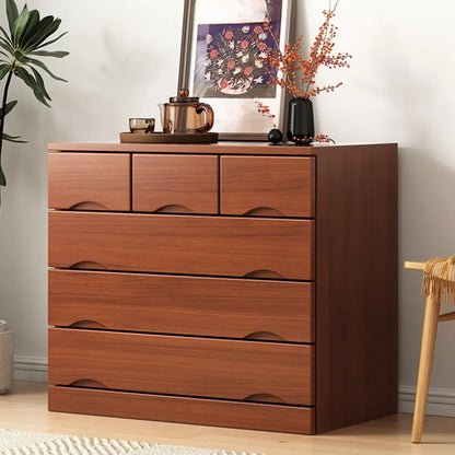 Industrial Solid Wood Combo Dressers with 5-Drawers for Bedroom