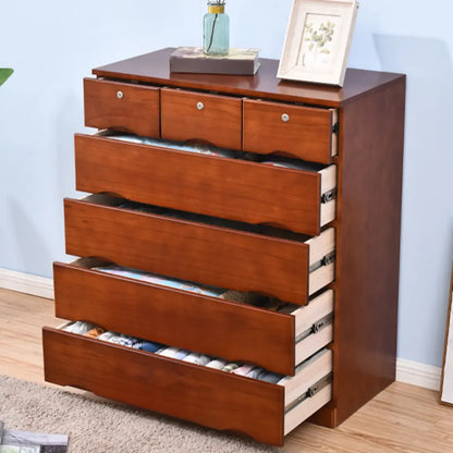 Industrial Solid Wood Combo Dressers with 5-Drawers for Bedroom