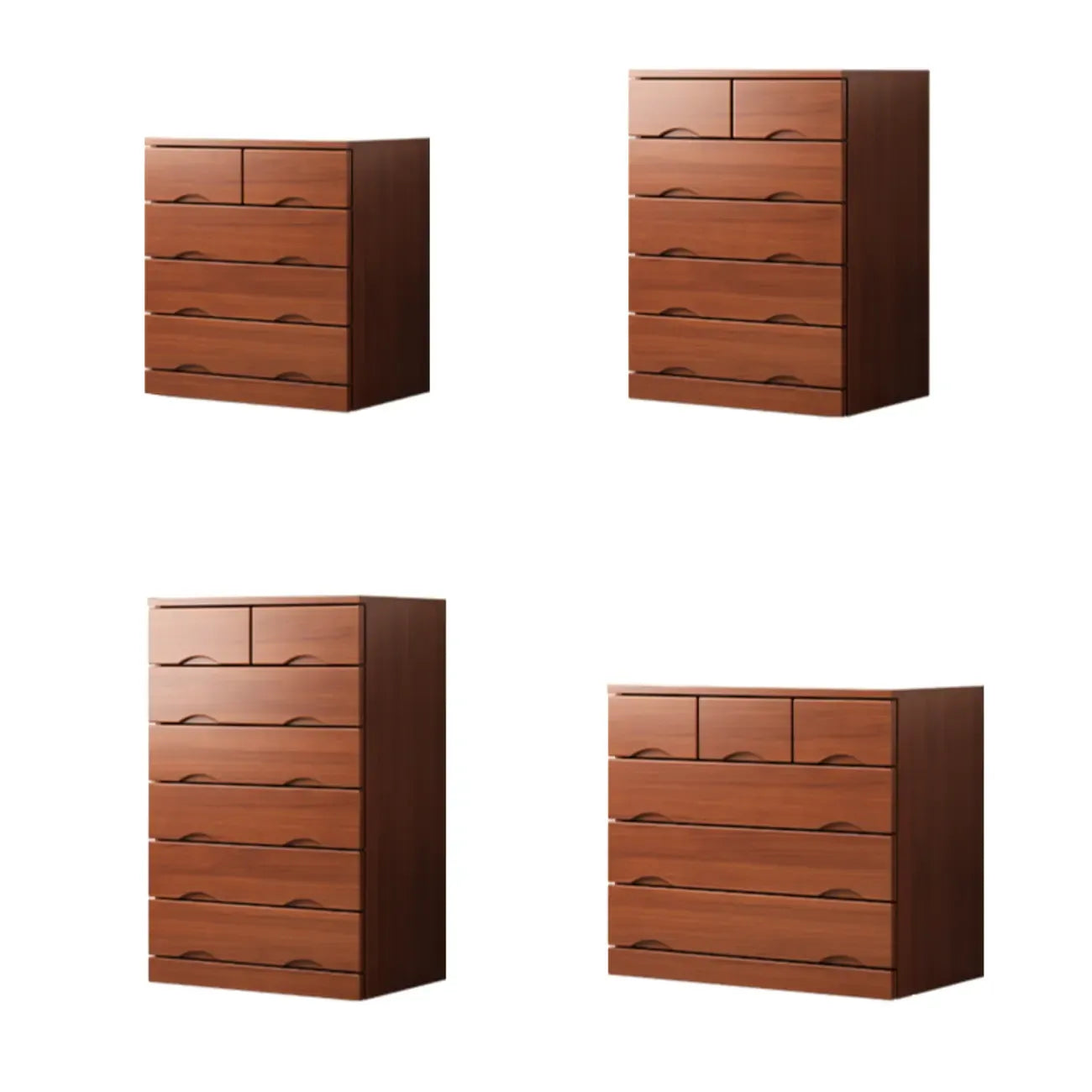 Industrial Solid Wood Combo Dressers with 5-Drawers for Bedroom