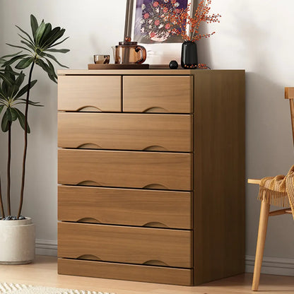 Industrial Solid Wood Combo Dressers with 5-Drawers for Bedroom