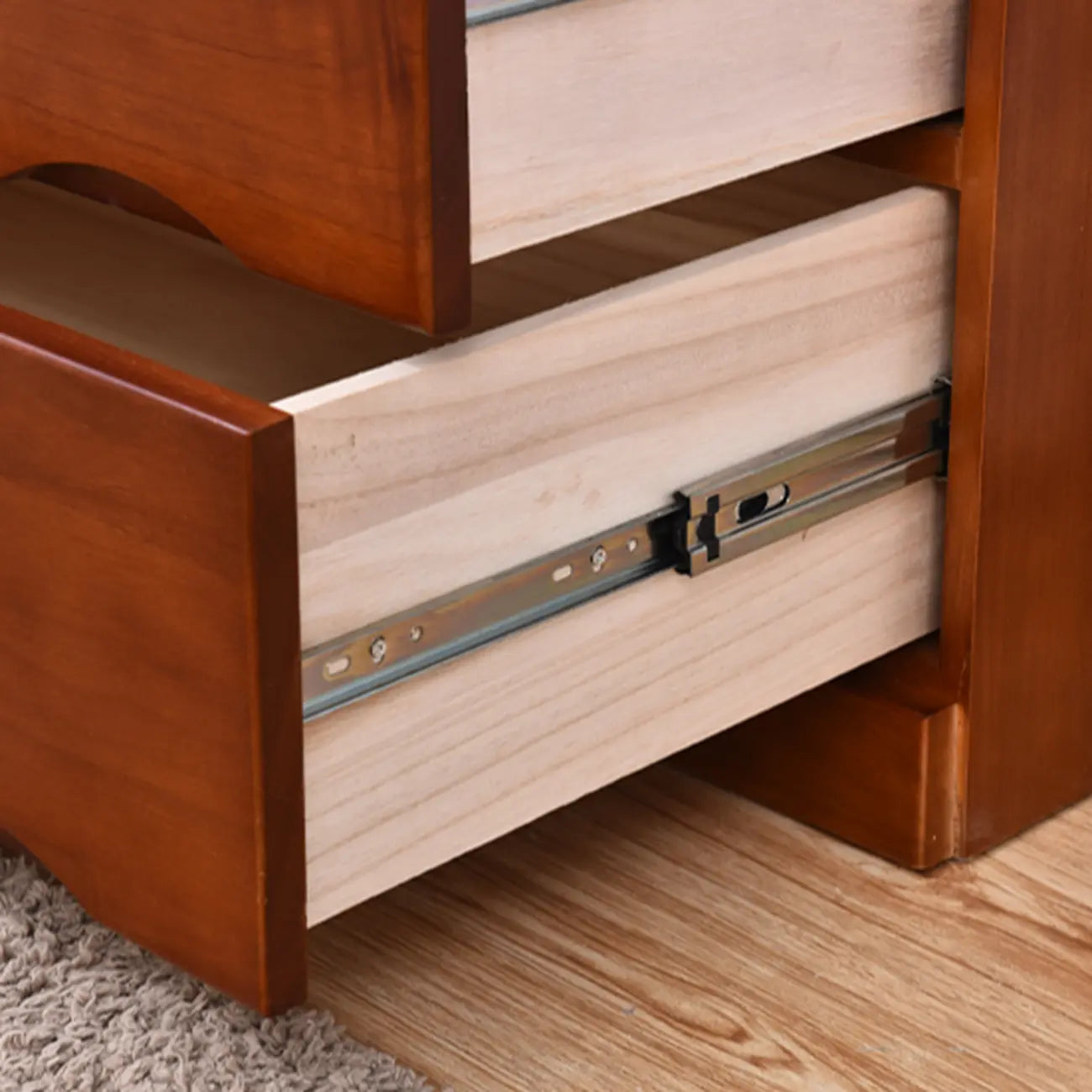 Industrial Solid Wood Combo Dressers with 5-Drawers for Bedroom