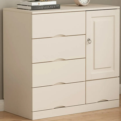 Industrial Solid Wood Combo Dressers with 5-Drawers for Bedroom