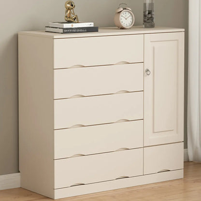 Industrial Solid Wood Combo Dressers with 5-Drawers for Bedroom