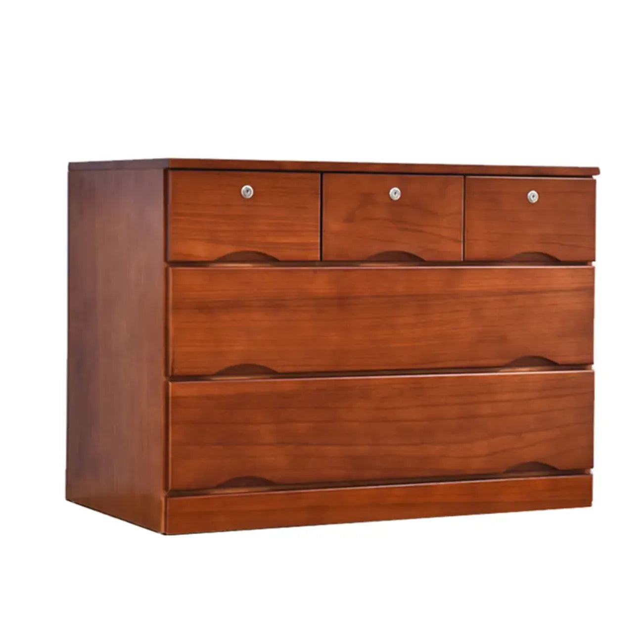 Industrial Solid Wood Combo Dressers with 5-Drawers for Bedroom
