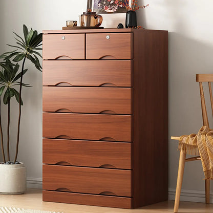 Industrial Solid Wood Combo Dressers with 5-Drawers for Bedroom