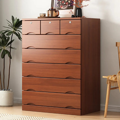Industrial Solid Wood Combo Dressers with 5-Drawers for Bedroom