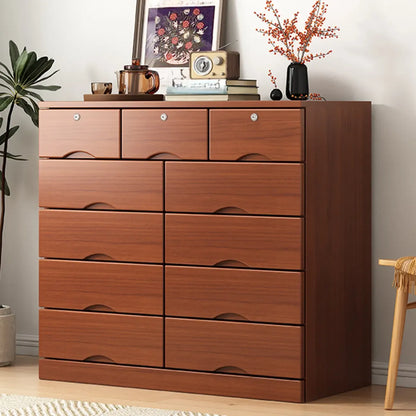 Industrial Solid Wood Combo Dressers with 5-Drawers for Bedroom