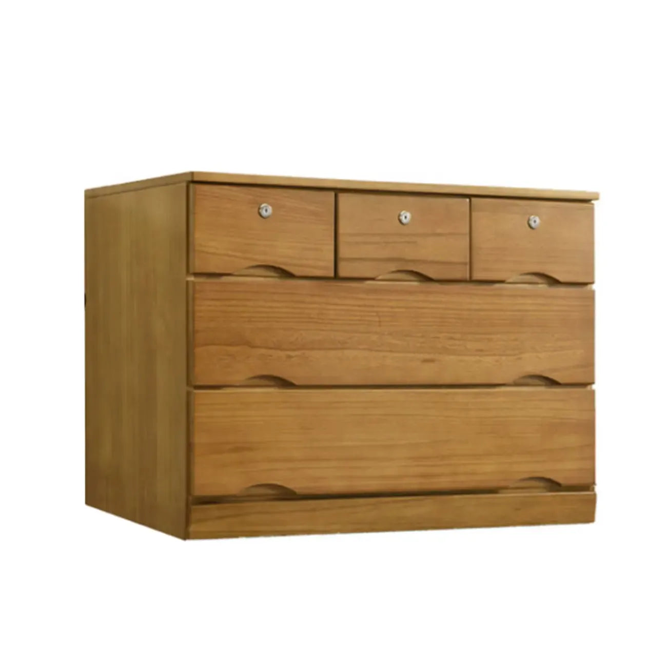 Industrial Solid Wood Combo Dressers with 5-Drawers for Bedroom
