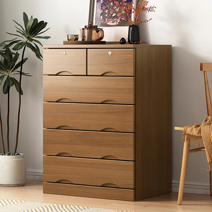Industrial Solid Wood Combo Dressers with 5-Drawers for Bedroom