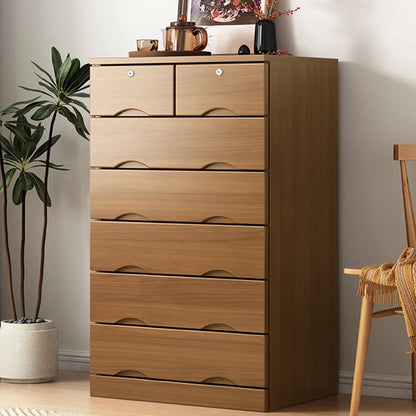 Industrial Solid Wood Combo Dressers with 5-Drawers for Bedroom