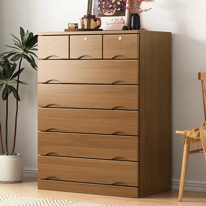 Industrial Solid Wood Combo Dressers with 5-Drawers for Bedroom