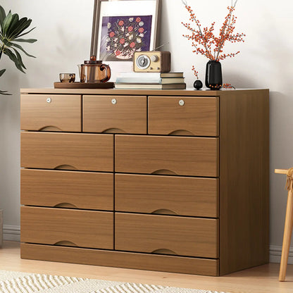 Industrial Solid Wood Combo Dressers with 5-Drawers for Bedroom