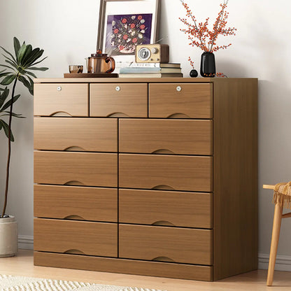 Industrial Solid Wood Combo Dressers with 5-Drawers for Bedroom
