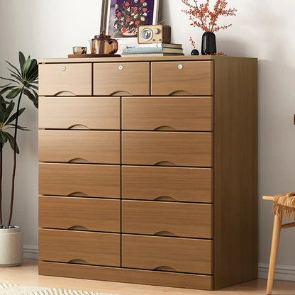 Industrial Solid Wood Combo Dressers with 5-Drawers for Bedroom