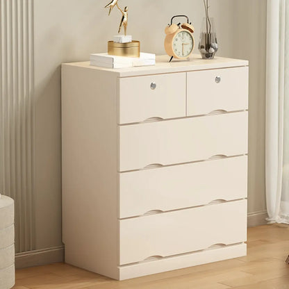 Industrial Solid Wood Combo Dressers with 5-Drawers for Bedroom