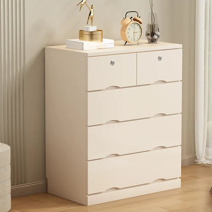 Industrial Solid Wood Combo Dressers with 5-Drawers for Bedroom