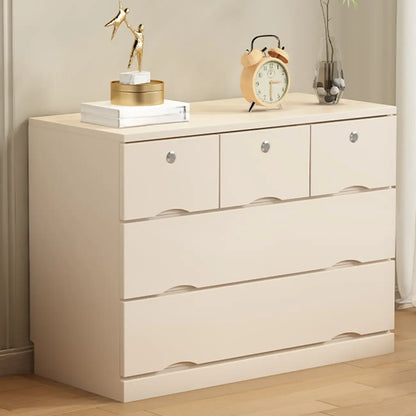 Industrial Solid Wood Combo Dressers with 5-Drawers for Bedroom