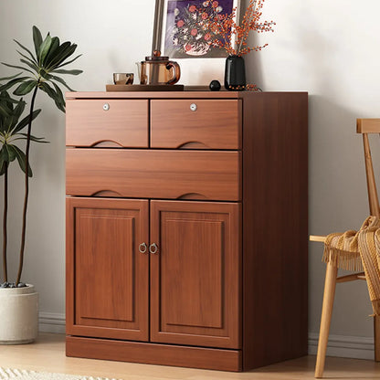Industrial Solid Wood Combo Dressers with 5-Drawers for Bedroom