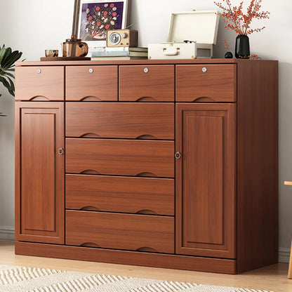 Industrial Solid Wood Combo Dressers with 5-Drawers for Bedroom