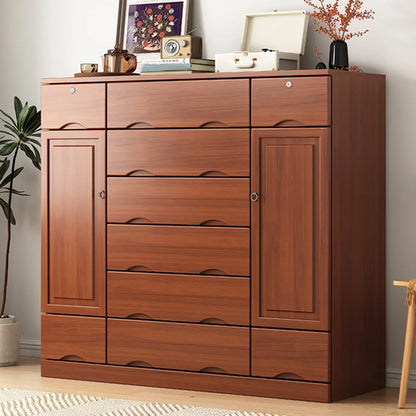 Industrial Solid Wood Combo Dressers with 5-Drawers for Bedroom