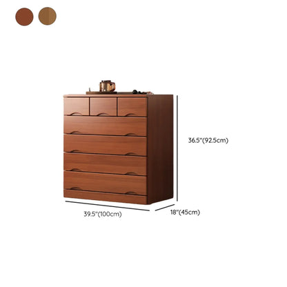 Industrial Solid Wood Combo Dressers with 5-Drawers for Bedroom