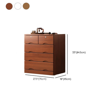Industrial Solid Wood Combo Dressers with 5-Drawers for Bedroom