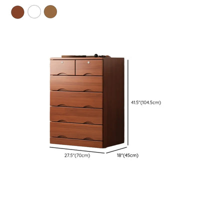 Industrial Solid Wood Combo Dressers with 5-Drawers for Bedroom
