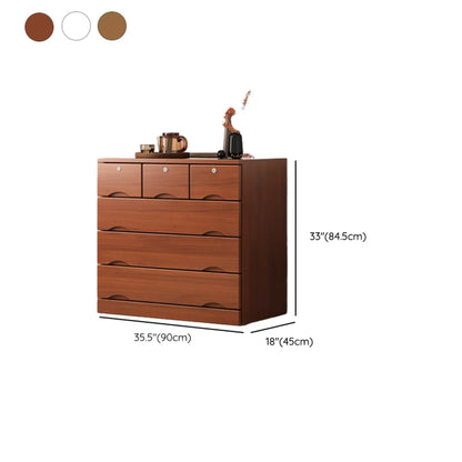 Industrial Solid Wood Combo Dressers with 5-Drawers for Bedroom