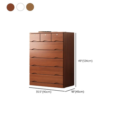 Industrial Solid Wood Combo Dressers with 5-Drawers for Bedroom