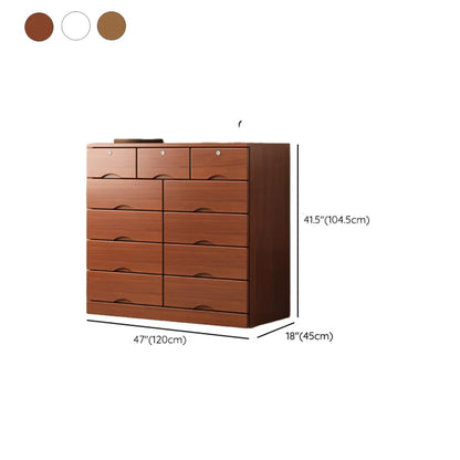 Industrial Solid Wood Combo Dressers with 5-Drawers for Bedroom