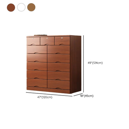Industrial Solid Wood Combo Dressers with 5-Drawers for Bedroom