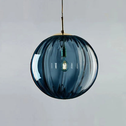 Modern Smoky Glass LED Globe Pendant Light Design for Bedroom