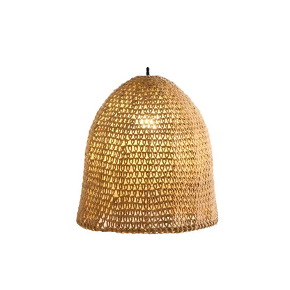 Country Style Rattan Cage Shaped Pendant Light for Living Room