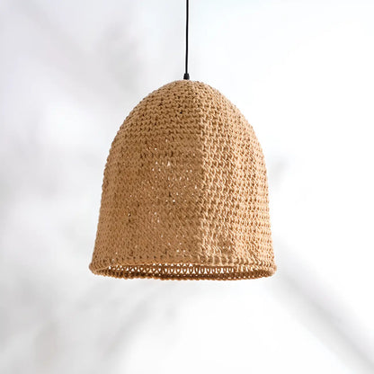Country Style Rattan Cage Shaped Pendant Light for Living Room