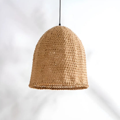Country Style Rattan Cage Shaped Pendant Light for Living Room