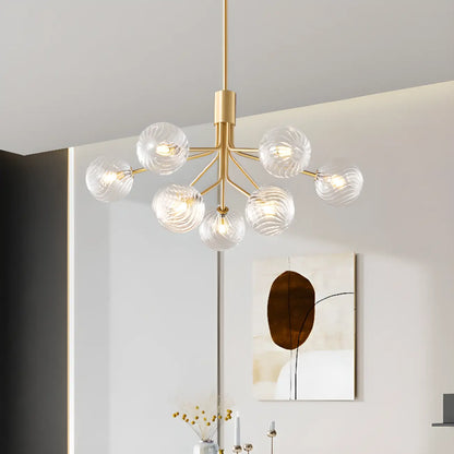 2-Tier Modern Globe Chandelier Adjustable Hanging Length