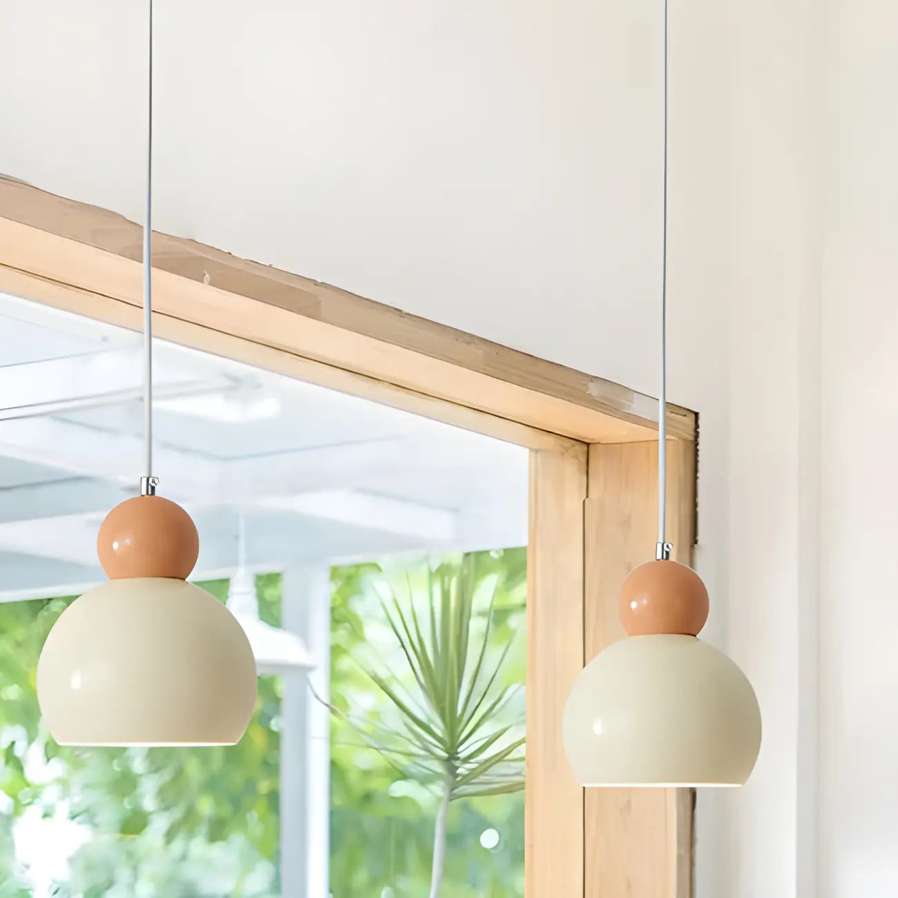 Modern Beaded White Glass 3 Light Pendant Light